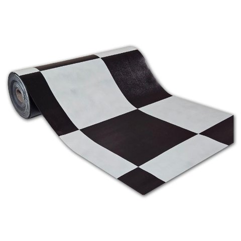 Passadeira em Manta Vinilico Similar Laminado 0,50x4,00 Xadrez