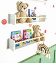Ver imagem 3 de Kit Cabideiro +2 Prateleiras Infantil 50cm Pinus Montessori