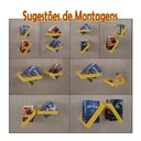 Ver imagem 6 de Prateleira Porta Livros Suporte Estante Nicho Decorativo Parede 2 Peças Amarelo Laca