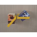 Ver imagem 2 de Prateleira Porta Livros Suporte Estante Nicho Decorativo Parede 2 Peças Amarelo Laca