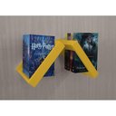 Ver imagem 3 de Prateleira Porta Livros Suporte Estante Nicho Decorativo Parede 2 Peças Amarelo Laca