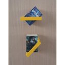 Ver imagem 4 de Prateleira Porta Livros Suporte Estante Nicho Decorativo Parede 2 Peças Amarelo Laca