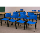 Ver imagem 1 de Kit 12 Cadeiras Iso Fixa Empilhável Escola Igreja Salão:azul