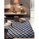 Ver imagem 2 de Tapete Flannel Sala Quarto Luxo Macio 2,00x1,40 preto branco
