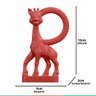 Mordedor Infantil Bebê 100% Natural Girafa Vanilla Sophie La Girafe - Vermelho - 5