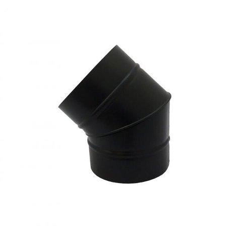 Curva 45° preta de 250 mm de diâmetro