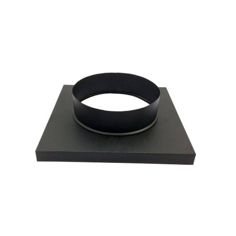 Adaptador Churrasqueira Preto de Quadrado 30,5 X 30,5cm para Redondo 200mm de Diâmetro