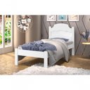 Ver imagem 2 de Cama Solteiro Iris Branco e Azul Branco com Colchão