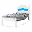 Ver imagem 3 de Cama Solteiro Iris Branco e Azul Branco com Colchão