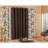 Cortina Floratta 3m Com Ilhós Estampada Para Varão Simples - 1