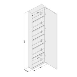 Sapateira Compacta com Espelho e 5 Prateleiras para 12 Pares Itabuna - Branco - 4