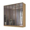 Ver imagem 2 de Guarda Roupa Moderno C/ 6 Portas Reflecta e Led 100% Mdf Cor:olmo