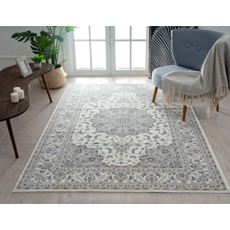 Tapete Sala Nain Blue 1,50x2,00M Industrializado Estilo Persa Bege - 2