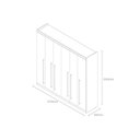 Ver imagem 2 de Guarda Roupa 6 Portas Sevilla c/ 6 Portas e 8 Gavetas Branco/Neve - TCIL Móveis