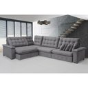 Ver imagem 3 de Sofá Manchester 2.63mx3.83m de Canto, Retrátil e Reclinável - Chumbo