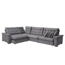 Ver imagem 4 de Sofá Manchester 2.63mx3.83m de Canto, Retrátil e Reclinável - Chumbo