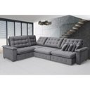 Ver imagem 1 de Sofá Manchester 2.63mx3.83m de Canto, Retrátil e Reclinável - Chumbo