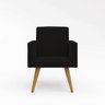 Cadeira Estofada Poltrona para Sala Quarto – Balaqui Decor Cor:Preta - 2