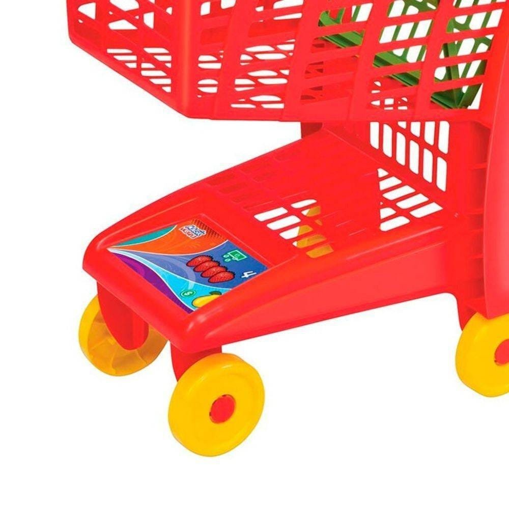 Carrinho Infantil para Supermercado Market (vermelho) - Magic Toys - 3