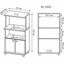Ver imagem 4 de Balcão para Forno e Micro-ondas com 2 Portas Bl3301 Branco Tecnomobili