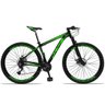 Bicicleta Drais 21V Freio Hidráulico 100MM Suspensão Preto/Verde 15" - 227 - 1