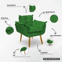 Ver imagem 7 de Kit 2 Poltronas Decorativas Reforçadas para Sala Alice para Recepção Manicure Escritório Suede