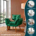 Ver imagem 6 de Kit 2 Poltronas Decorativas Reforçadas para Sala Alice para Recepção Manicure Escritório Suede