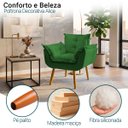 Ver imagem 4 de Kit 2 Poltronas Decorativas Reforçadas para Sala Alice para Recepção Manicure Escritório Suede