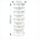 Ver imagem 3 de Sapateira Giratória Multidecor Com Divisória Para Botas 1,85m Branca