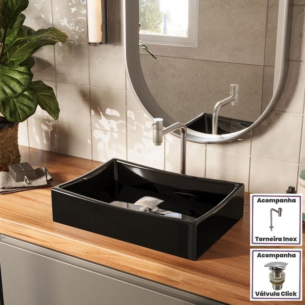 Kit da Cuba Dalla Preta com Torneira Inox e Valvula Click - 2