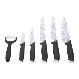 Jogo 6 Peças de Cozinha de Inox e Cabo de Plástico - Bon Gourmet