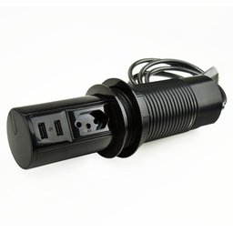Torre de Tomada Usb Automática - Preta - 1