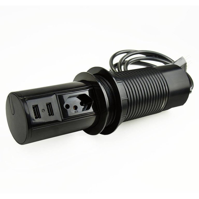 Torre de Tomada Usb Automática - Preta