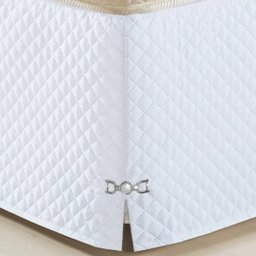 Saia Box Casal King Branca Matelassado Serve para Cama Baú - 4