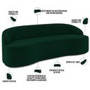 Ver imagem 4 de Sofá 4 Lugares Curvo Sala de Estar Living Lótus D02 Veludo Verde Musgo 280 cm C-303 - Lyam Decor