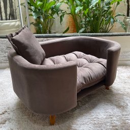 Sofá Caminha Pet Luxo em Sued Premium:marrom - 2
