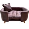Sofá Caminha Pet Luxo em Sued Premium:marrom - 1