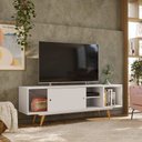 Ver imagem 1 de Bancada Rack TV até 60 polegadas Retro 50 Branco Ac