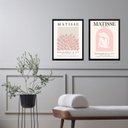 Ver imagem 2 de Kit 2 Quadros Artes Matisse Rosa 45x34cm:madeira Branca