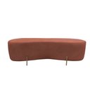 Ver imagem 3 de Puff Decorativo Orgânico Alana Bouclé Terracota
