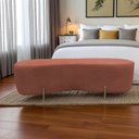 Ver imagem 7 de Puff Decorativo Orgânico Alana Bouclé Terracota