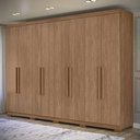 Ver imagem 6 de Guarda Roupa Casal 8 Portas 4 Gavetas Master New com Pés e Cama Casal Invicta Jatobá Acetinado -