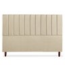 Cabeceira Estofada Cama Box King Carla 195cm Linho:cinza Escuro - 1