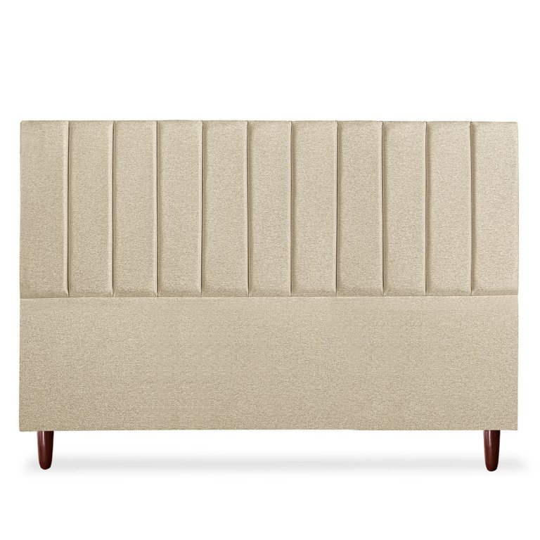 Cabeceira Estofada Cama Box King Carla 195cm Linho:cinza Escuro Cabeceira Estofada Cama Box King Carla 195cm Linho:cinza Escuro