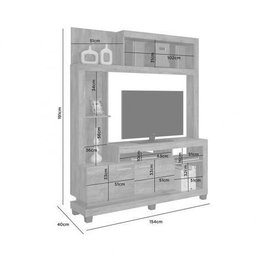 Estante Canindé 02 portas TV 42 polegadas JCM Movelaria - Nobre Soft - 2
