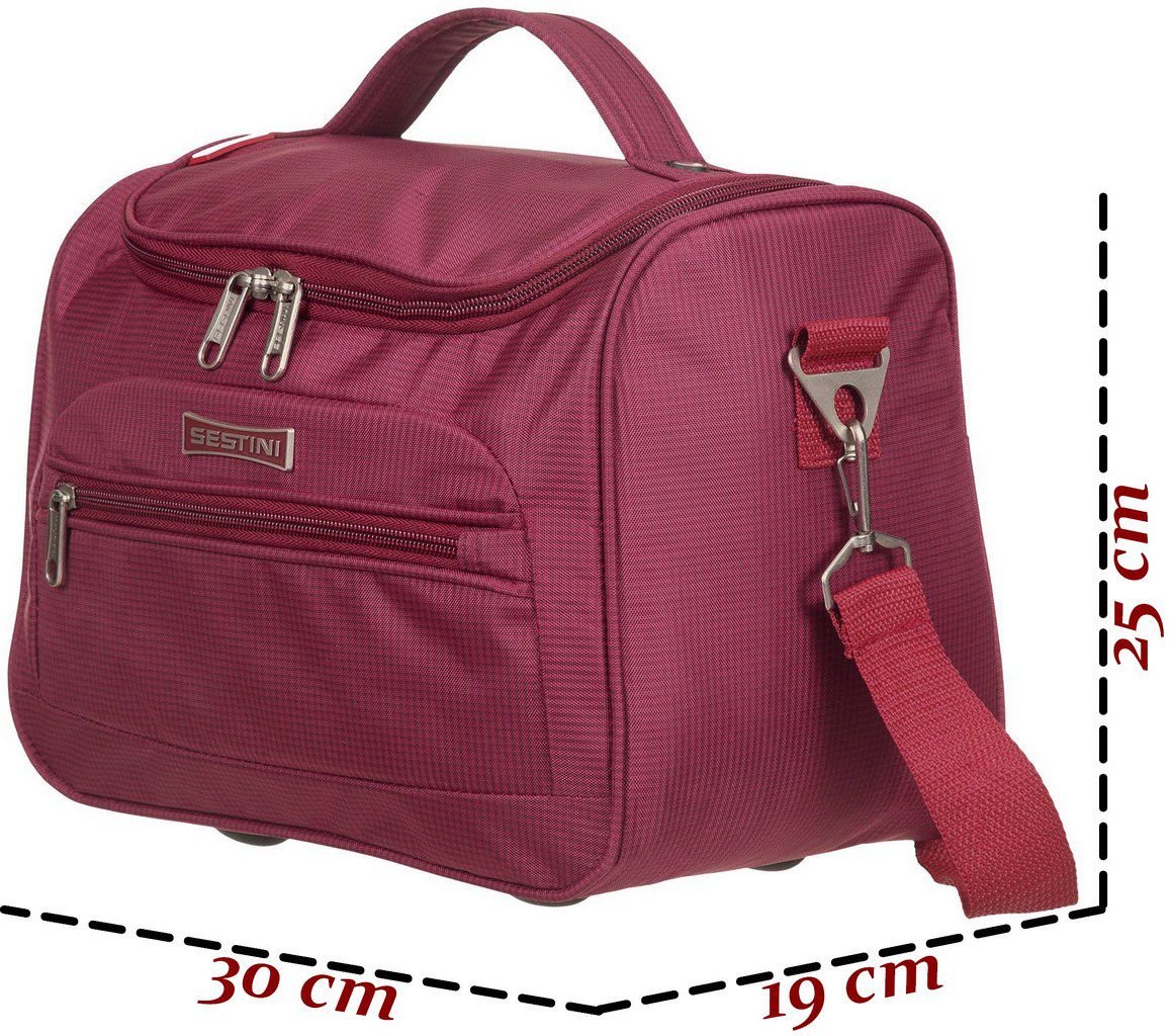 Maleta Frasqueira Viagem Transversal Impermeável Necessaire Pequena Mão Viagem Tiracolo Alça - Verme - 2