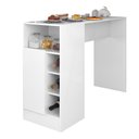 Ver imagem 1 de Bancada Gourmet para Cozinha de 136,5 Cm C- 1 Porta e Nichos Branco Branco