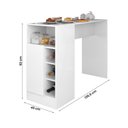 Ver imagem 3 de Bancada Gourmet para Cozinha de 136,5 Cm C- 1 Porta e Nichos Branco Branco