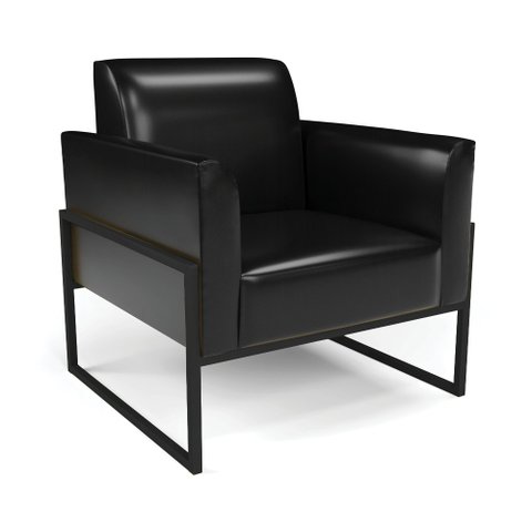Poltrona Base Industrial Alta Preto Marisa Corano Preto D03 - D’Rossi