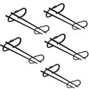 Ver imagem 1 de Kit 5 Peças Porta Taças de Teto Preto Fosco Suporte Suspenso para Taças Reto 42cm